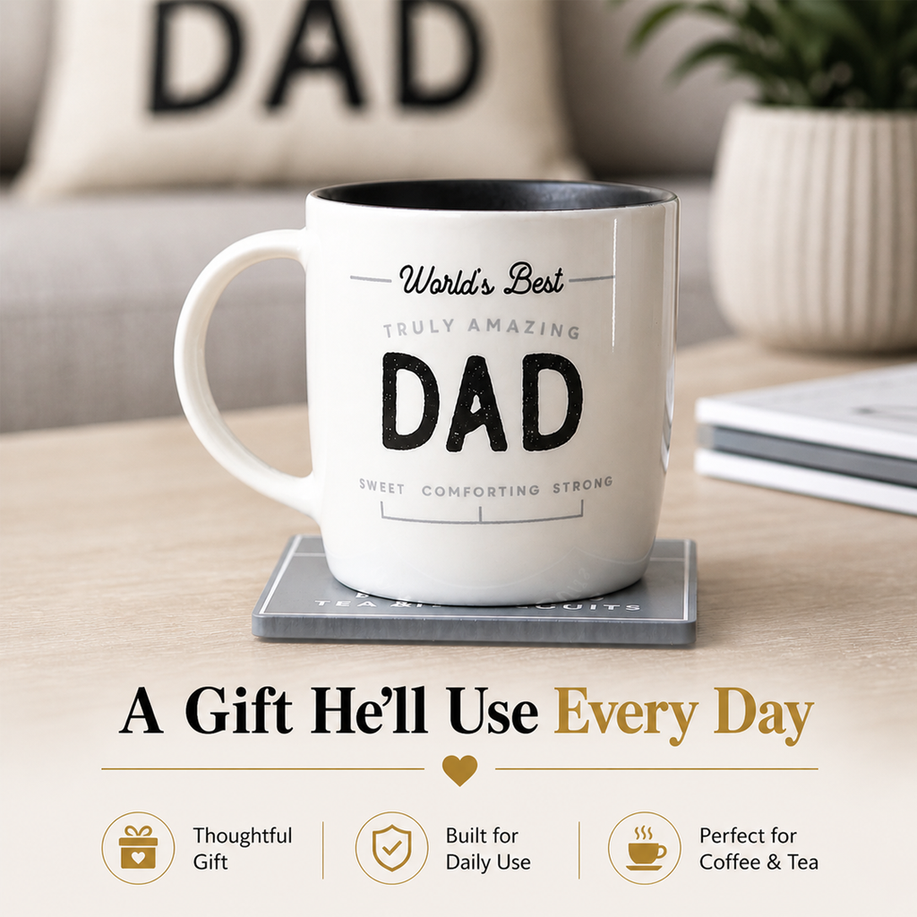 World's Best Truly Amazing Dad Mug – Sweet, Comforting, Strong Coffee Mug Gift